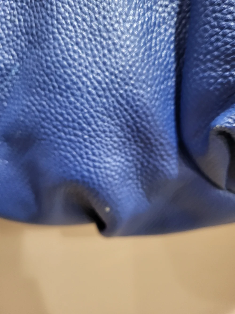 LAGGO Cobalt Blue Pebbled Leather Joyce Shoulder Bag